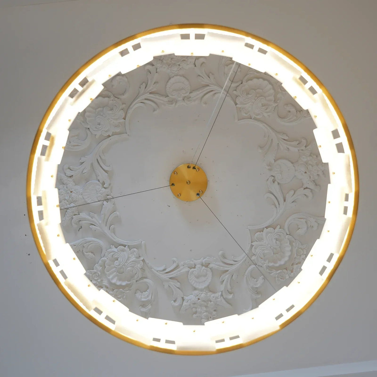 Alabaster Rectangle Annular Chandelier