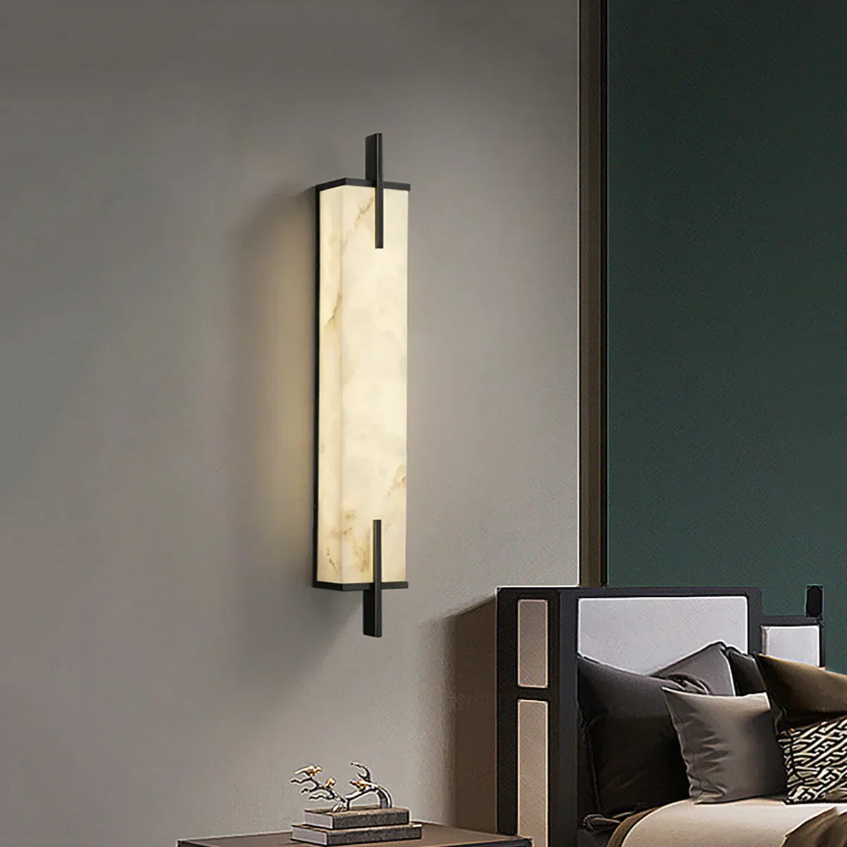 Alabaster Rectangle Calliope Wall Sconce