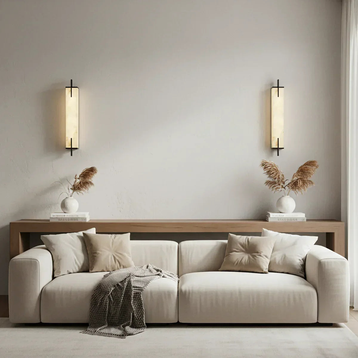Alabaster Rectangle Calliope Wall Sconce
