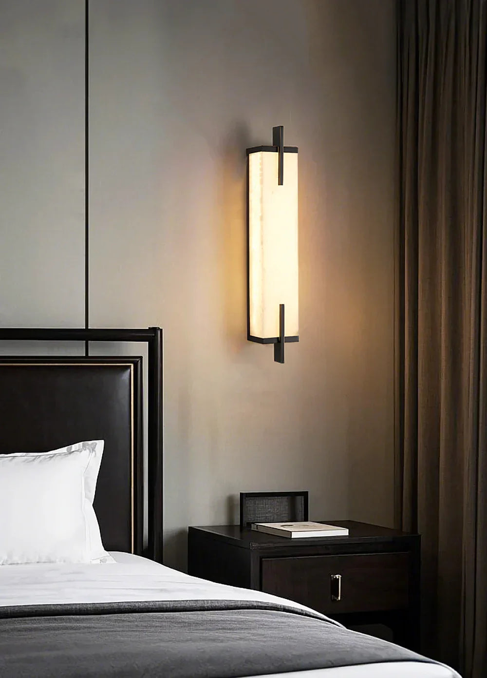 Alabaster Rectangle Calliope Wall Sconce