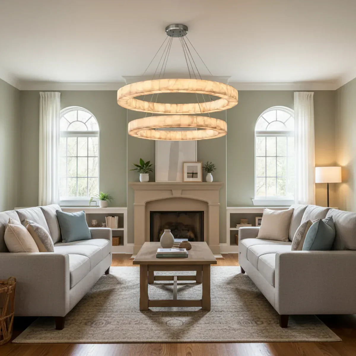 Alabaster Rivage Round Chandelier