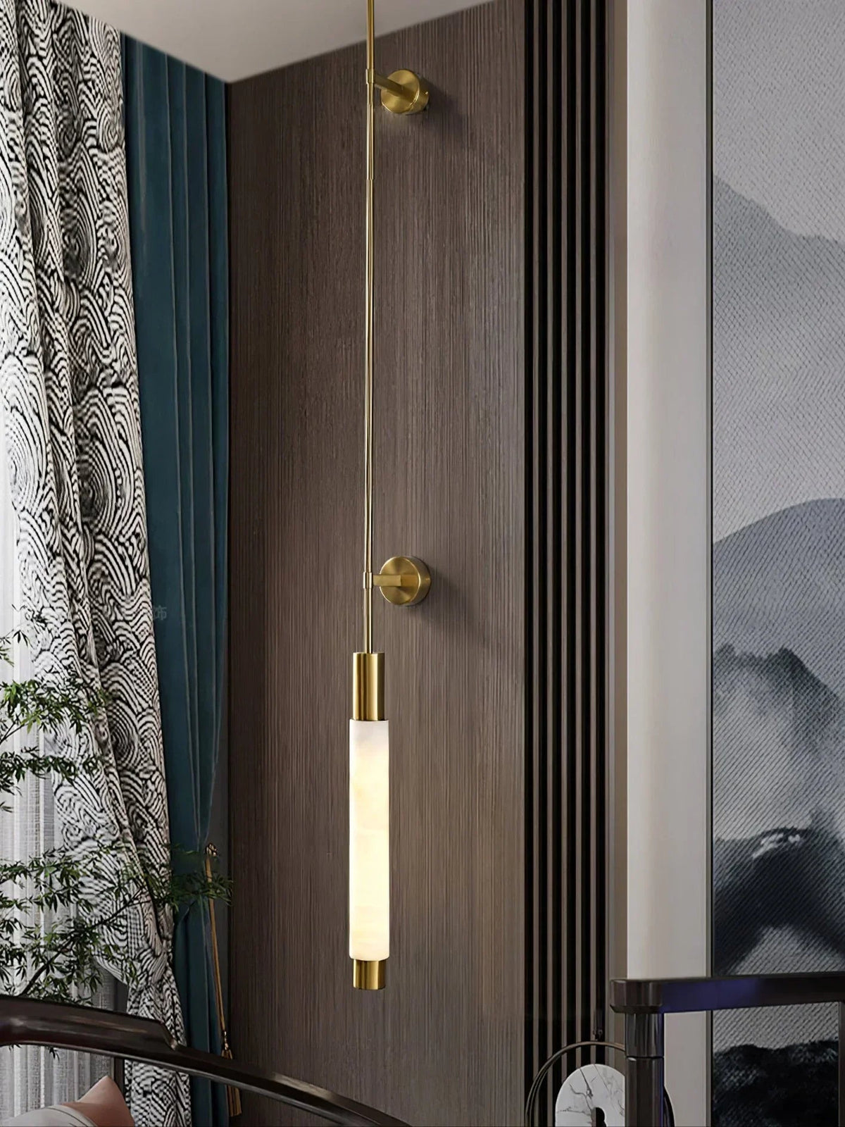 Alabaster Verita Column Wall Sconce