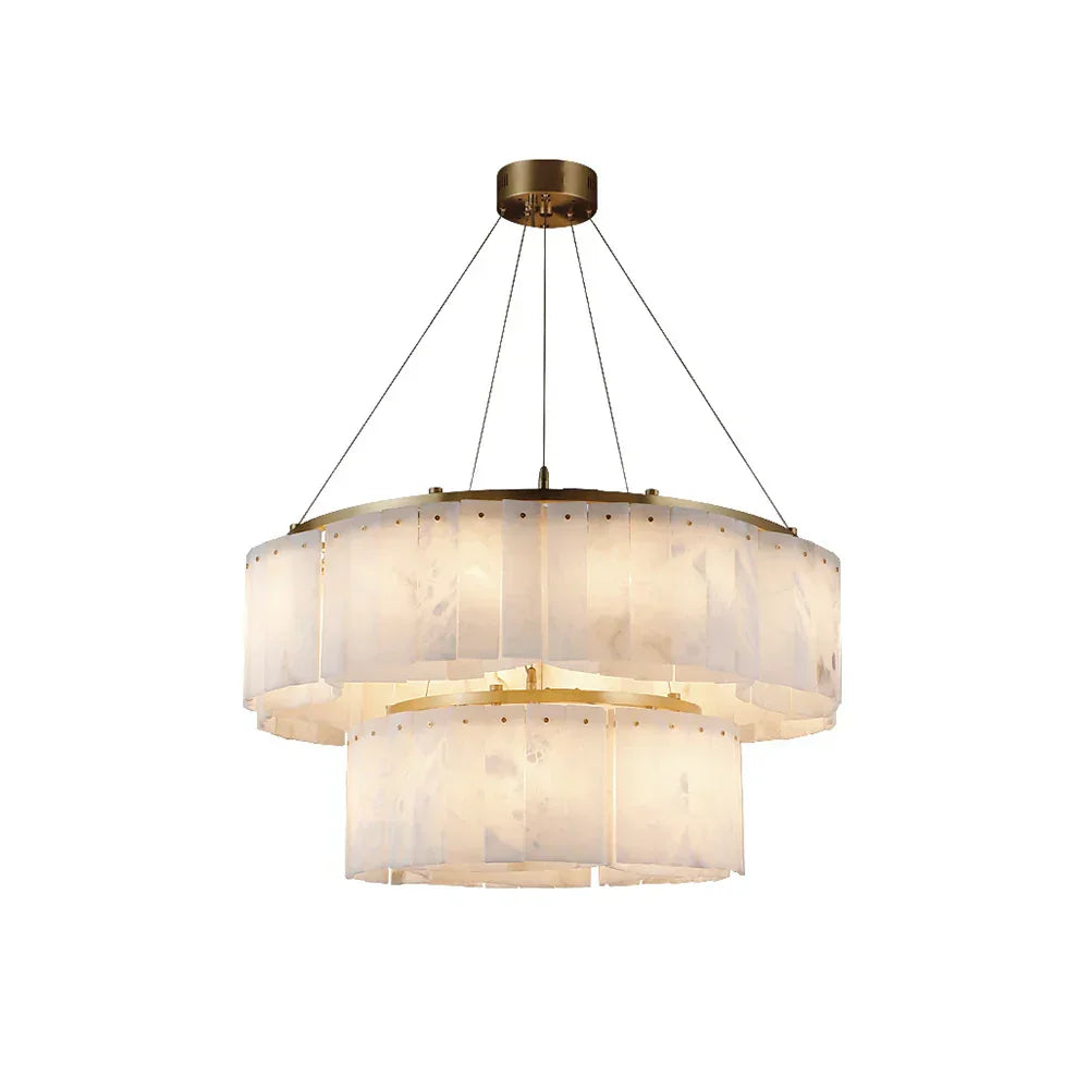 Alabaster diamond chandelier