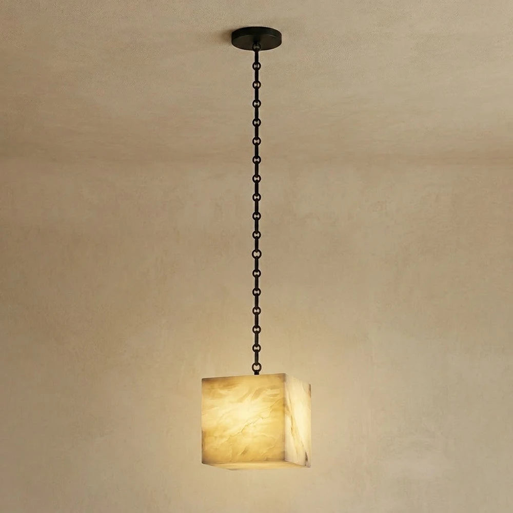 Alabaster Square Chain Chandelier