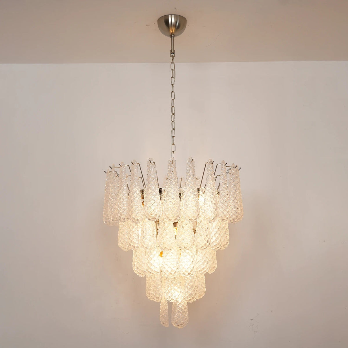 Amaris Tiered Teardrop Glass Chandelier