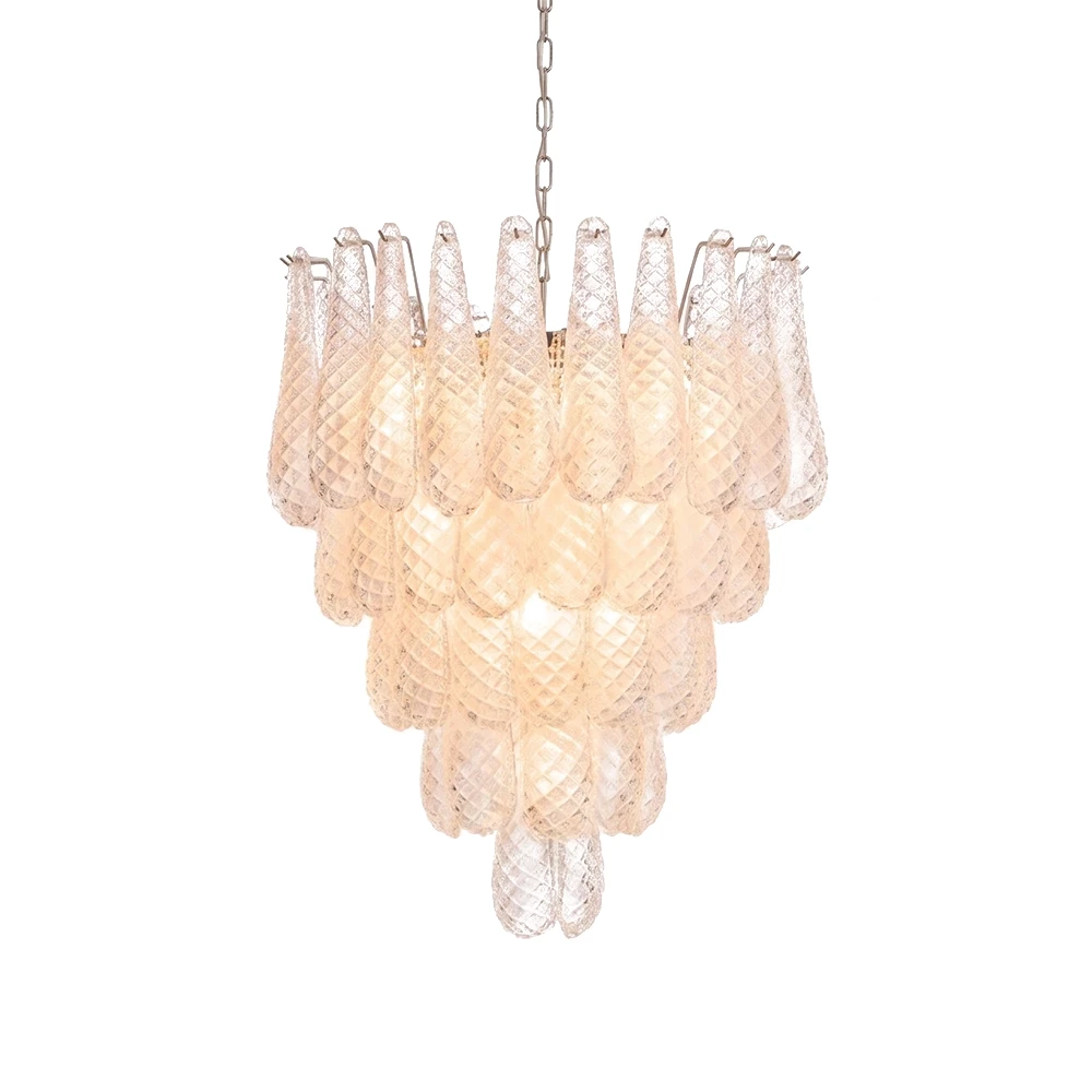 Amaris Tiered Teardrop Glass Chandelier