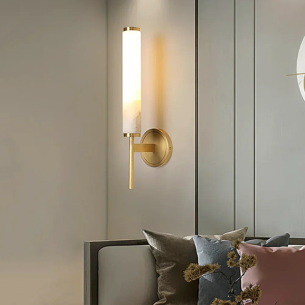 Brindisi Alabaster Candle Style Wall Lamp