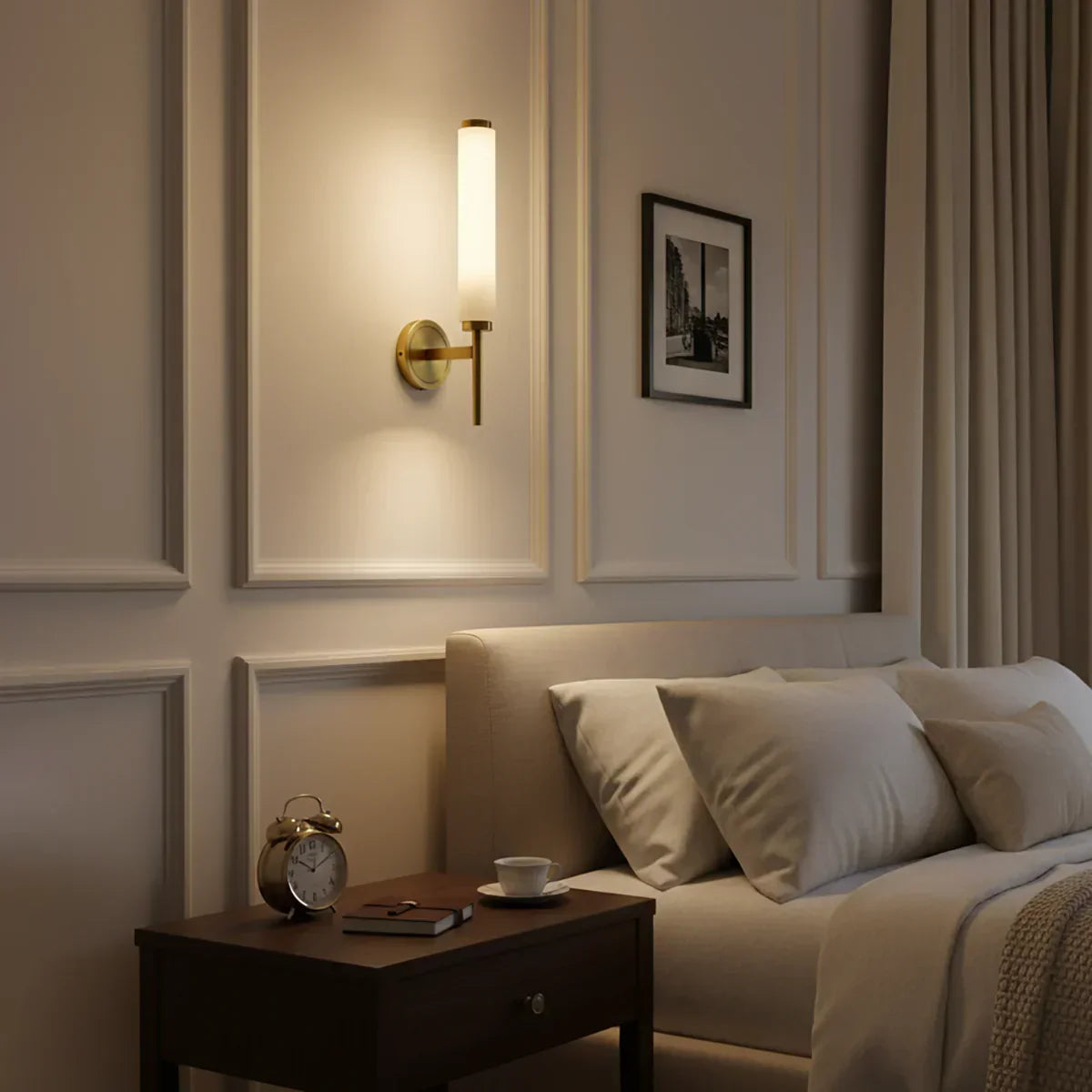 Brindisi Alabaster Candle Style Wall Lamp