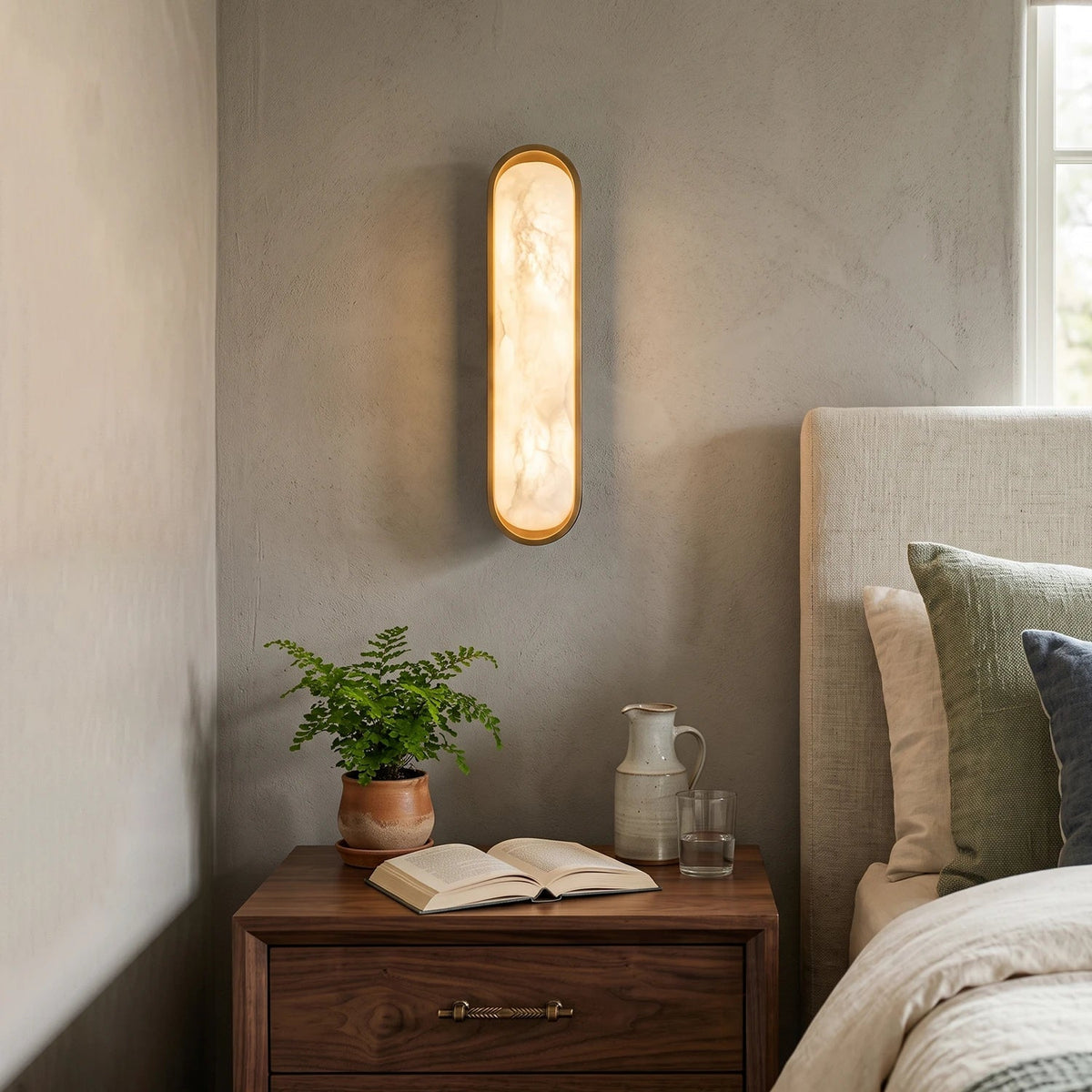 Capsule Chiarore Alabaster Wall Sconce