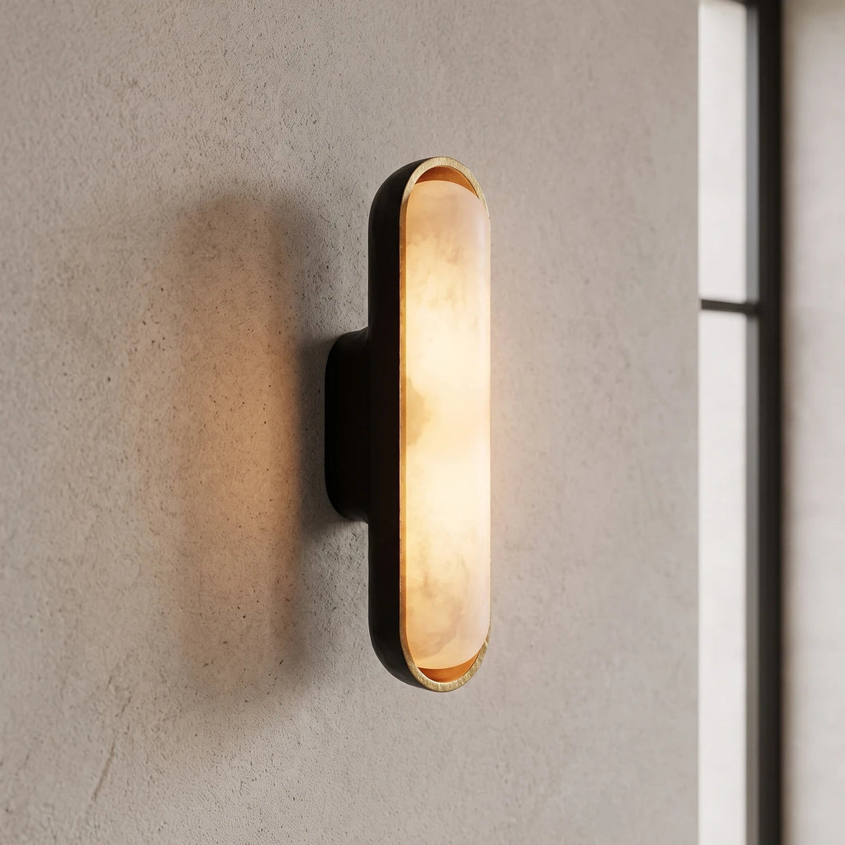Capsule Chiarore Alabaster Wall Sconce