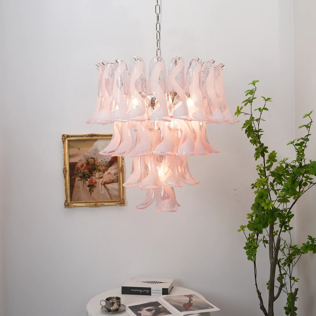 Camellia Glass Petal Chandelier
