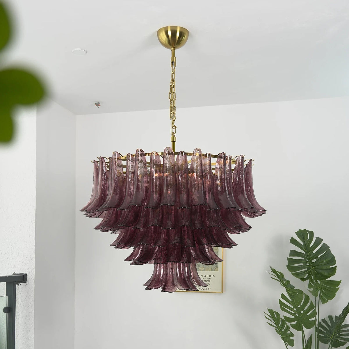 Camellia Glass Petal Chandelier
