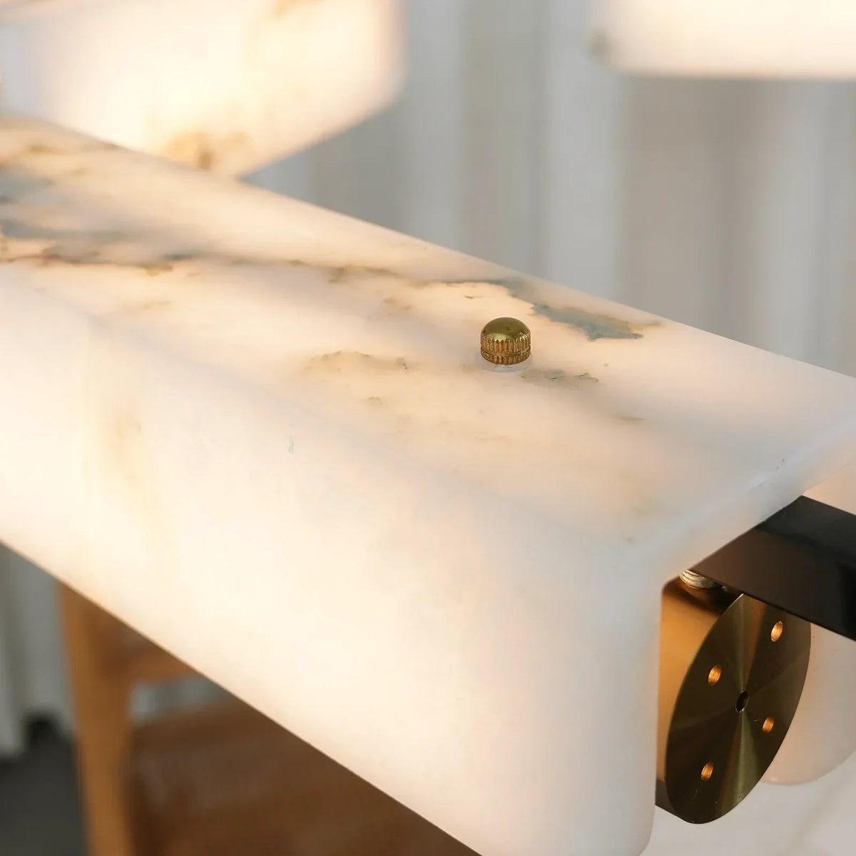 Delia Rectangular Alabaster Chandelier