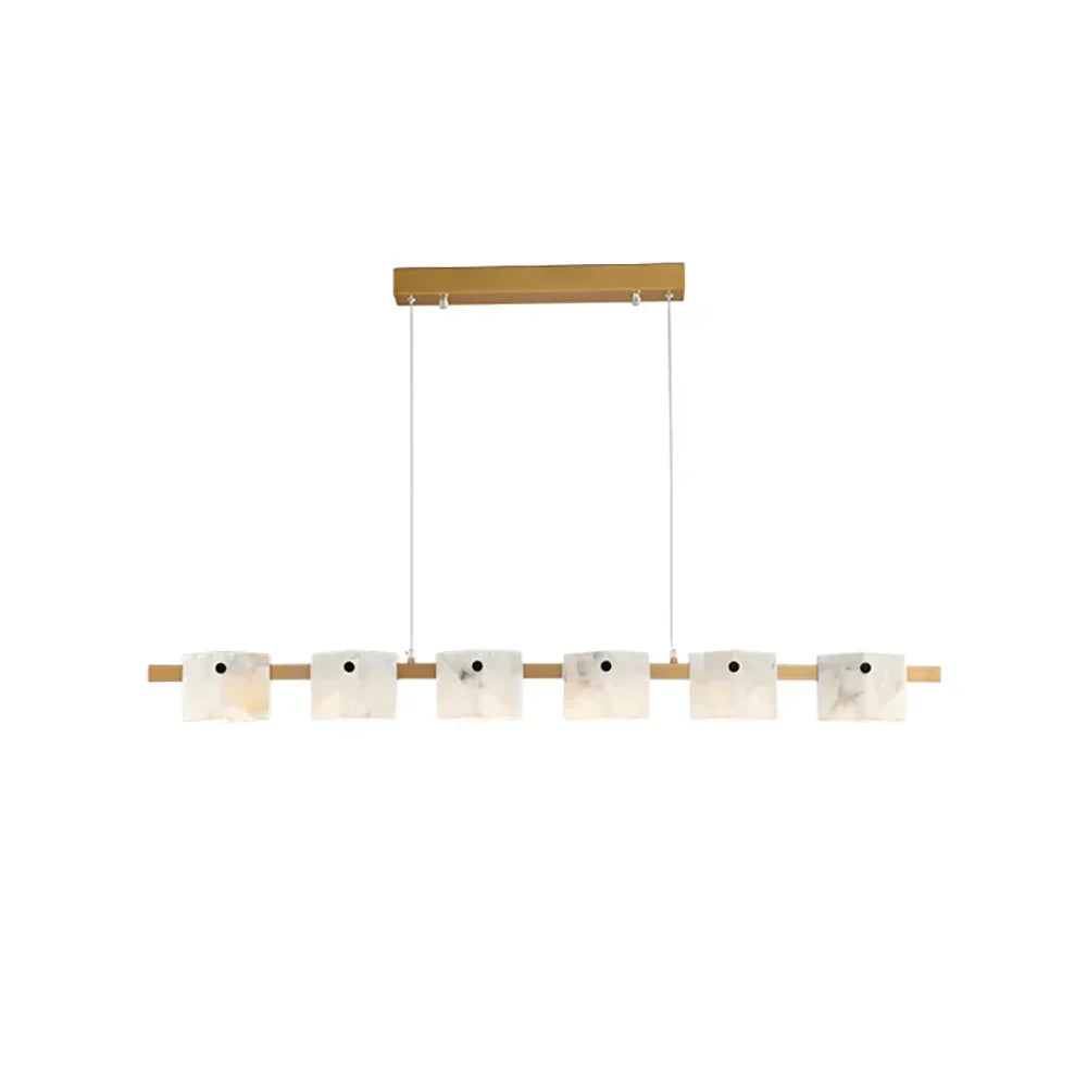 Diamond Shaped Alabaster Ring Chandelier