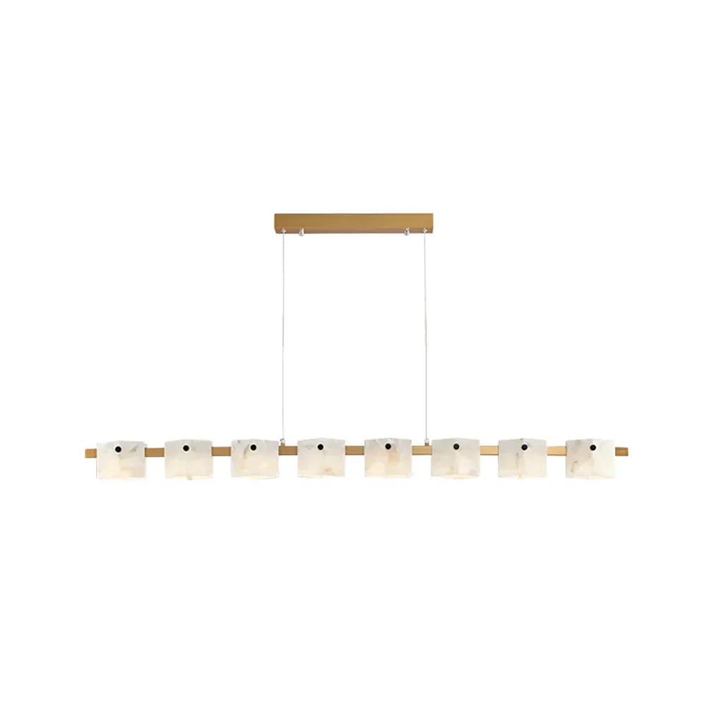 Diamond Shaped Alabaster Ring Chandelier