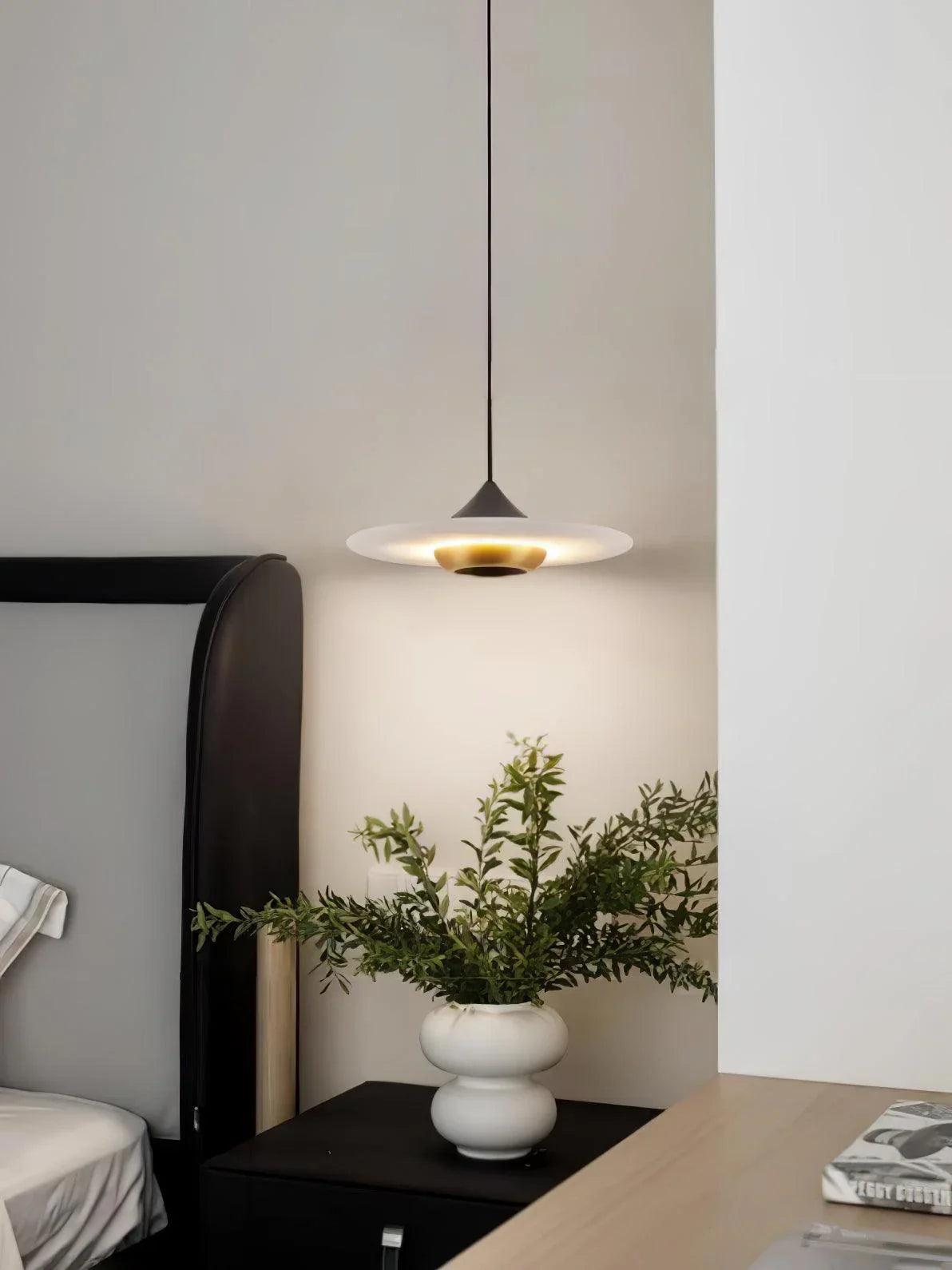 Flying Saucer Alabaster Pendant Lamp