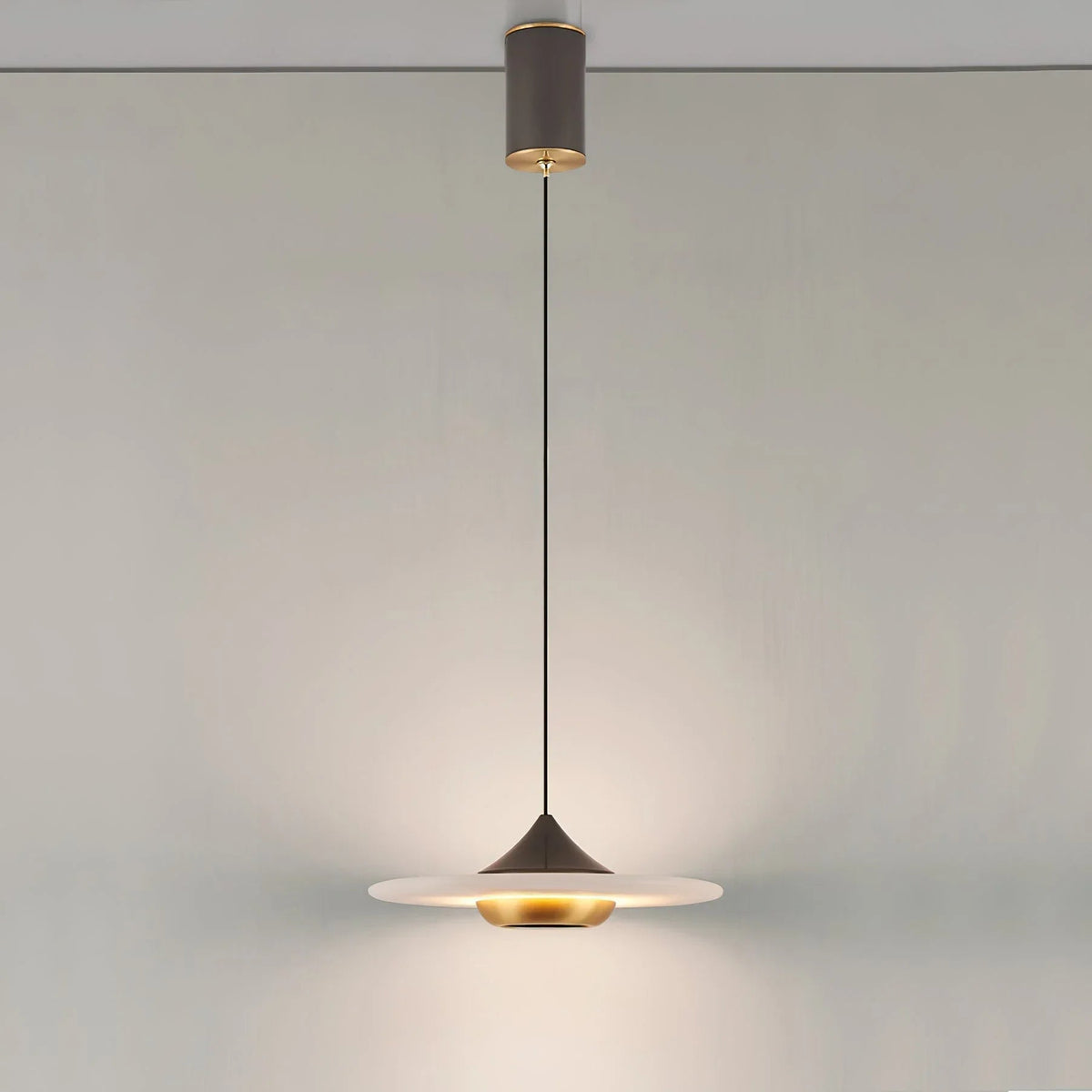 Flying Saucer Alabaster Pendant Lamp