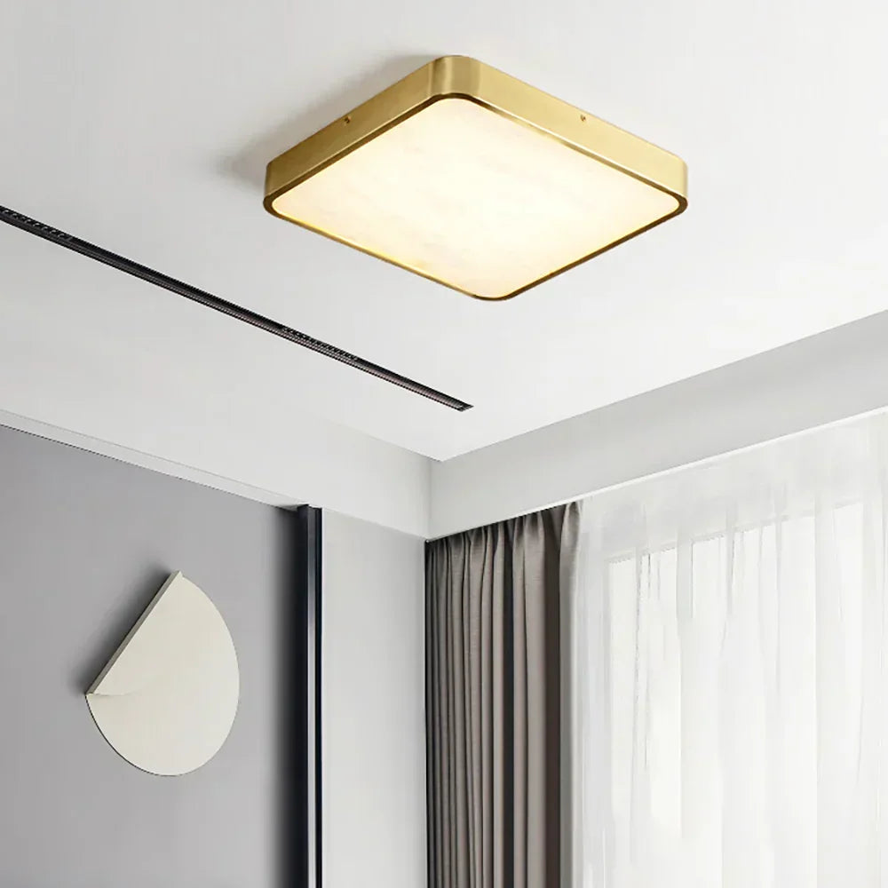 Geometric Alabaster Recessed Ceiling Light
