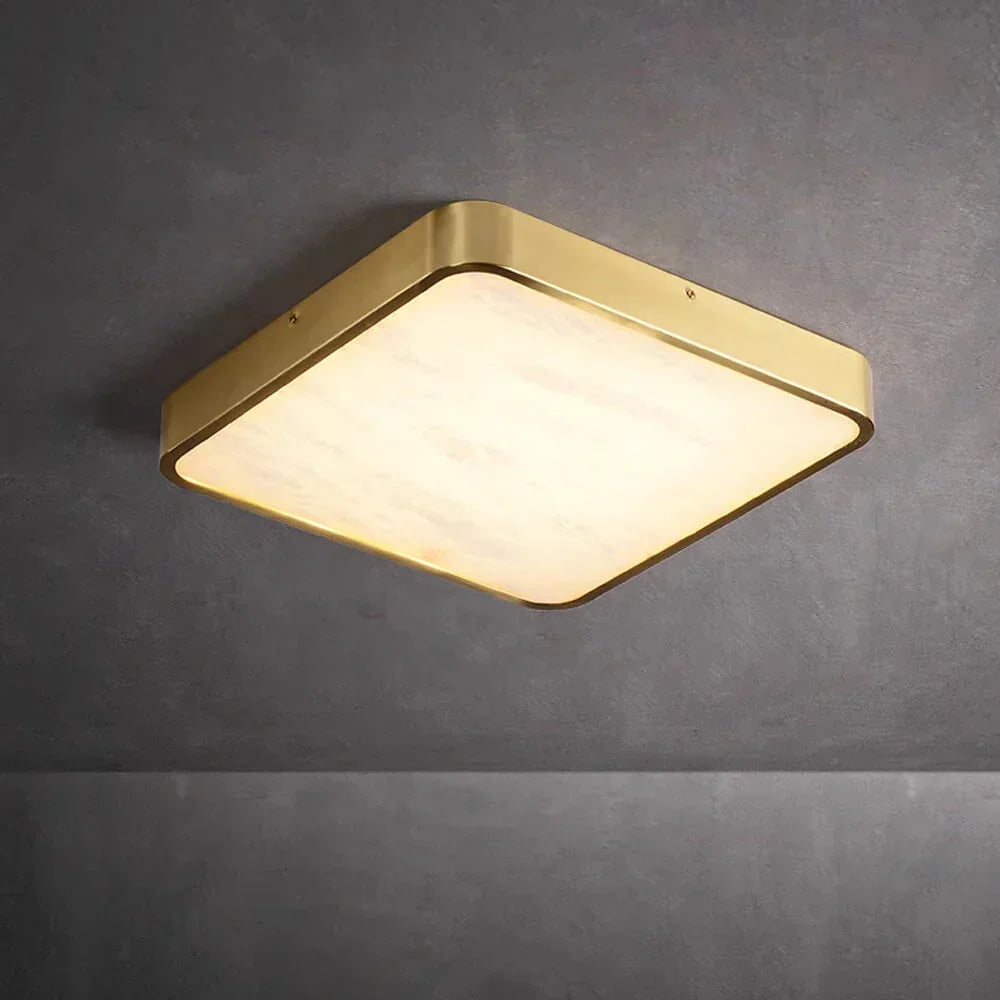 Geometric Alabaster Recessed Ceiling Light