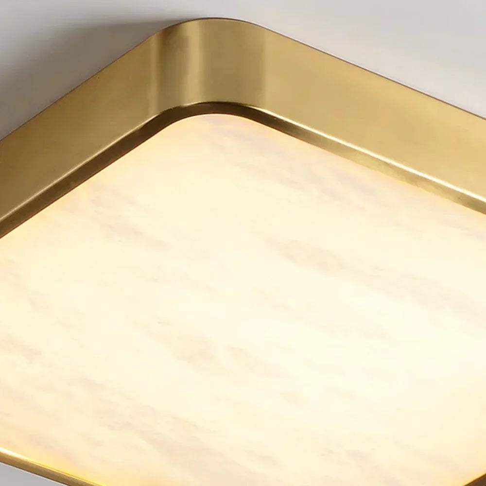 Geometric Alabaster Recessed Ceiling Light
