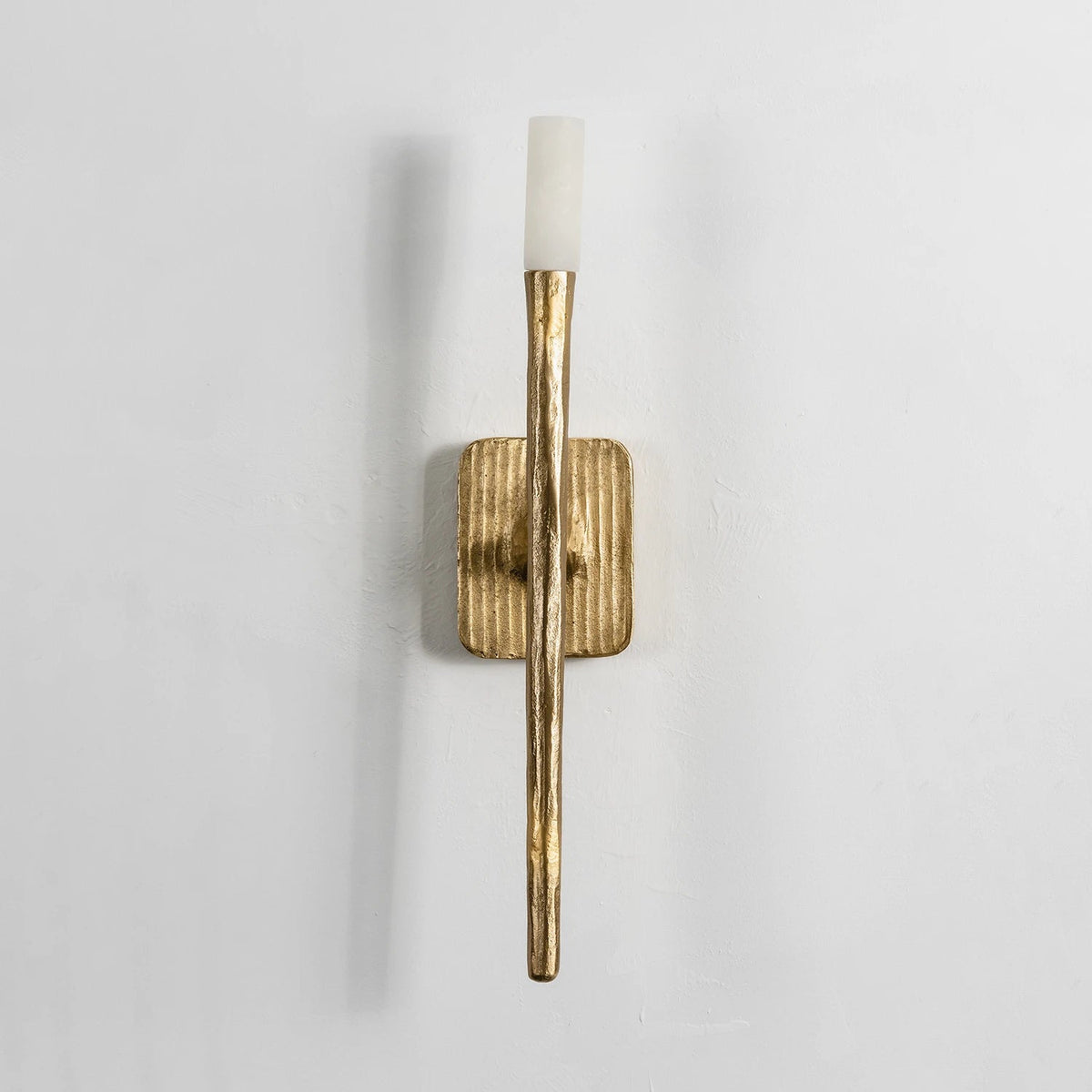 Hammered Torch Alabaster Wall Light