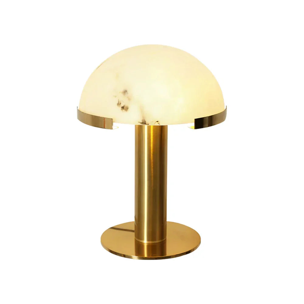 Hemispherical Alabaster Table Lamp