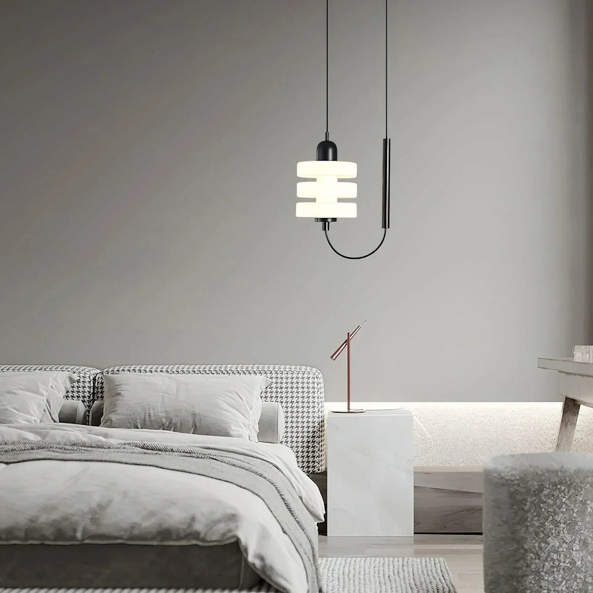 Japanese Minimalist Glass Pendant Light