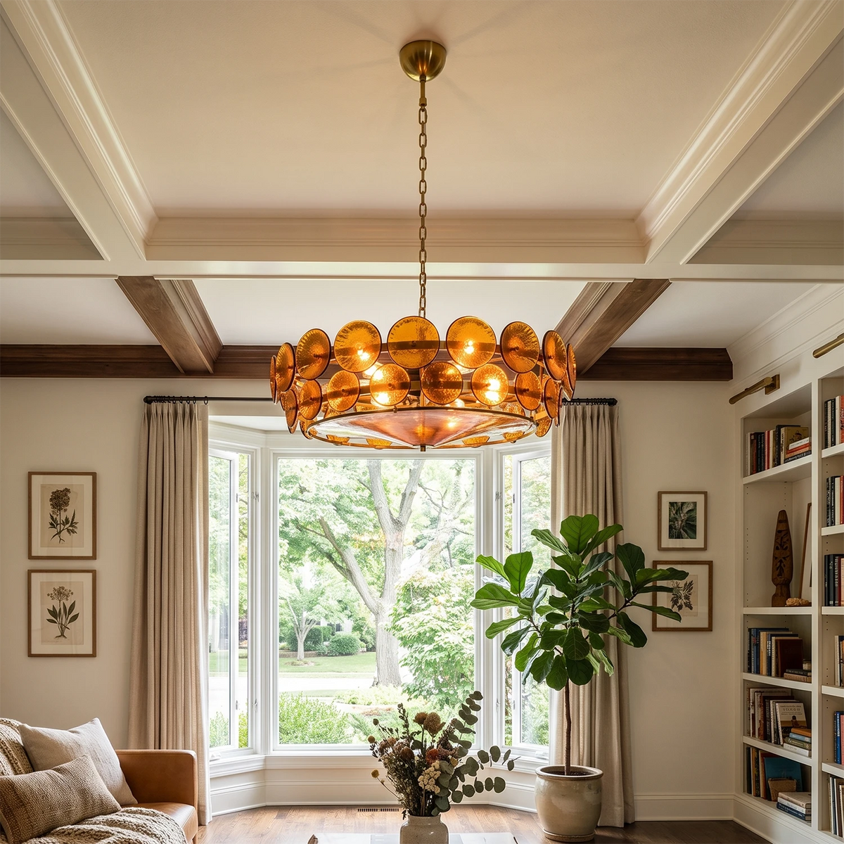 Ivor Tiered Glass Disc Chandelier