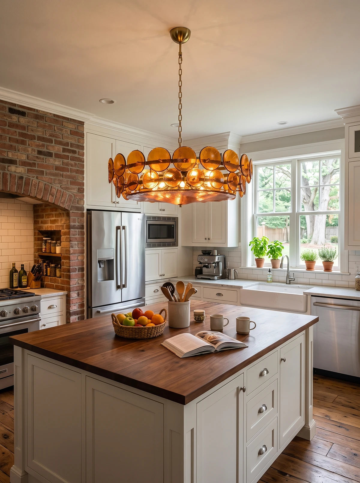 Ivor Tiered Glass Disc Chandelier