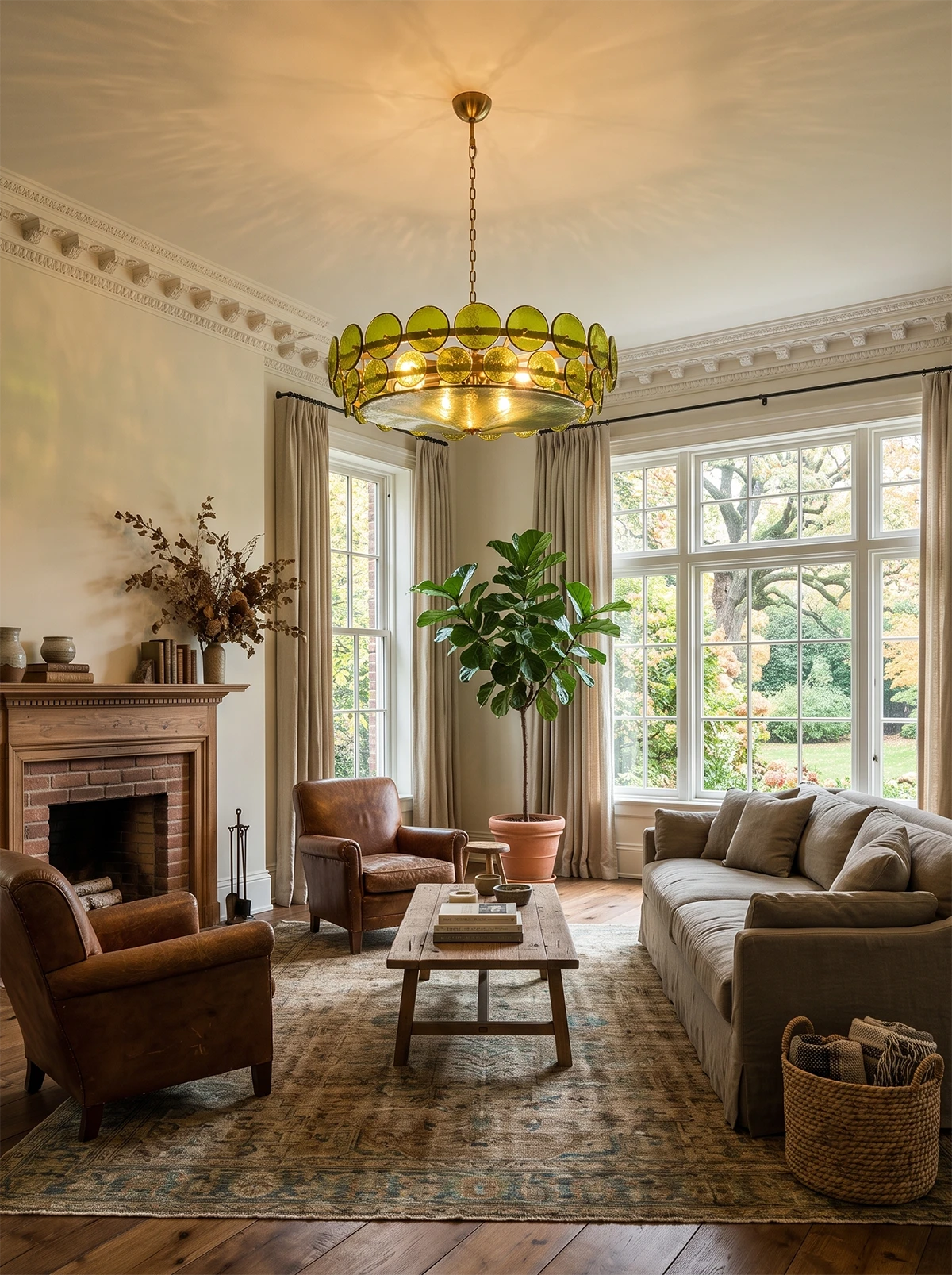 Ivor Tiered Glass Disc Chandelier
