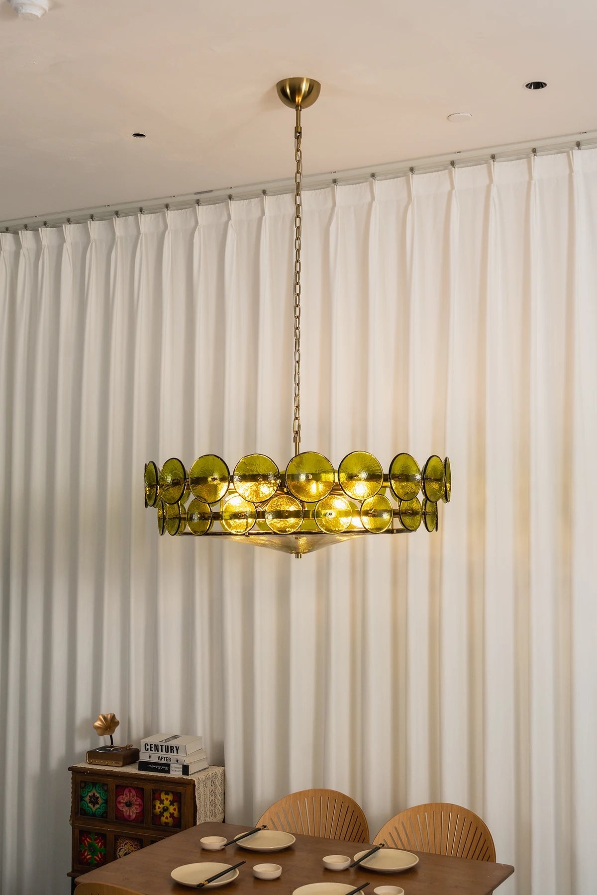 Ivor Tiered Glass Disc Chandelier