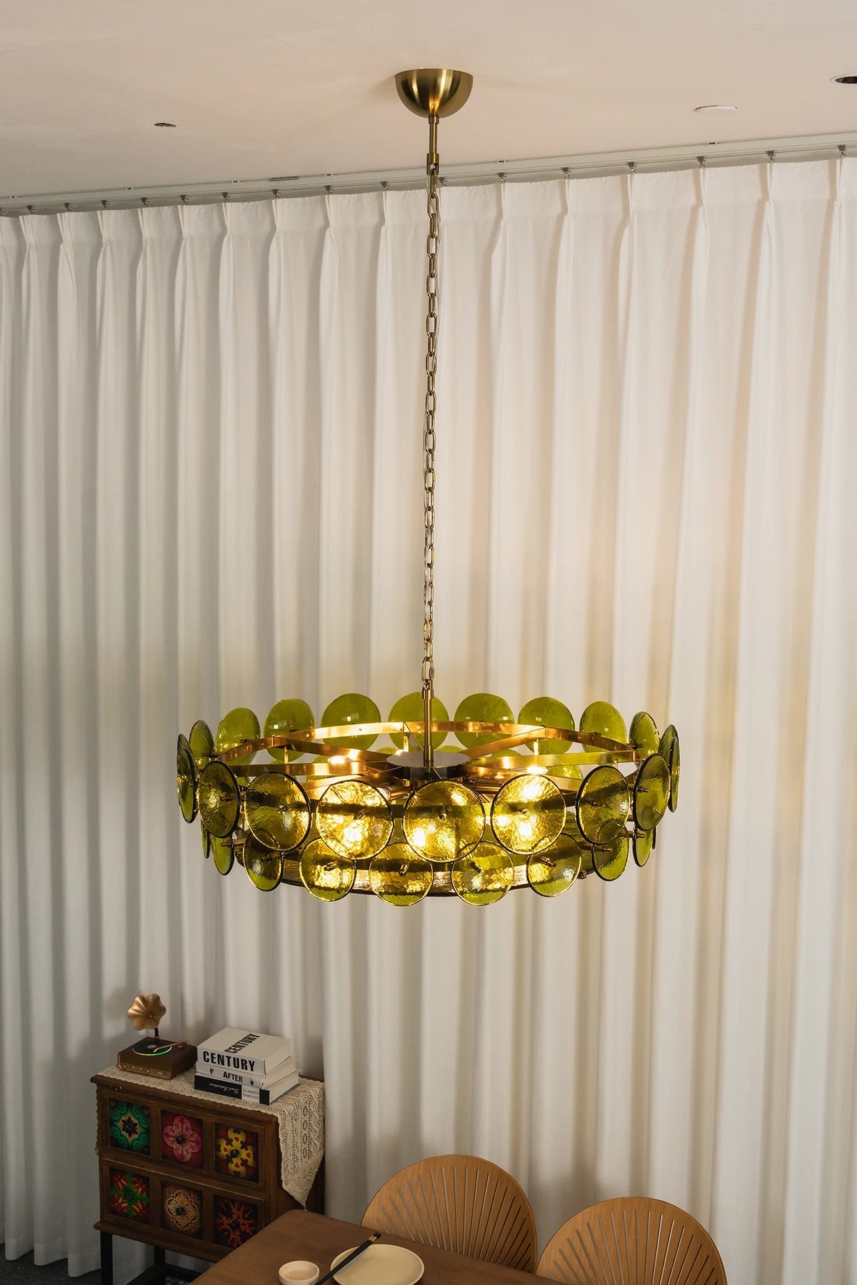 Ivor Tiered Glass Disc Chandelier