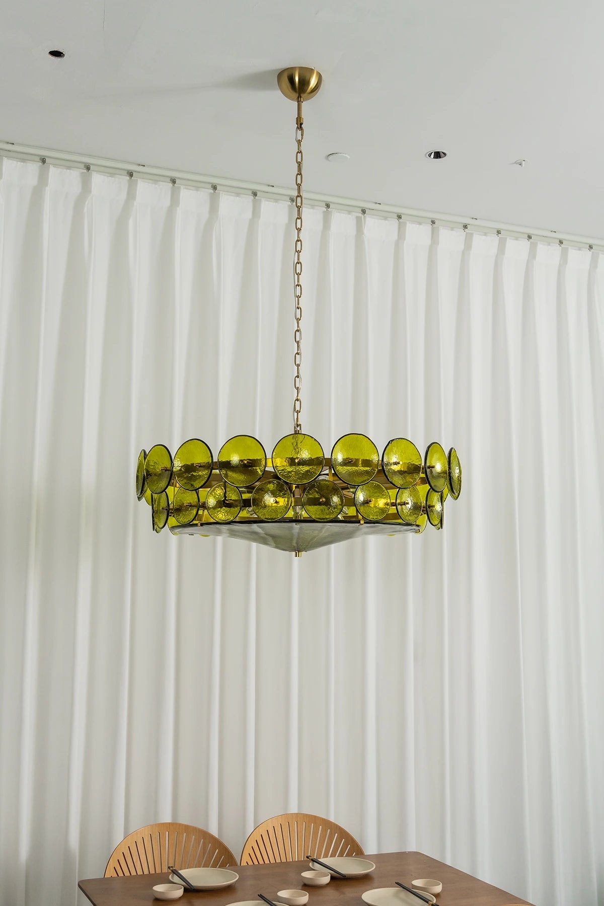 Ivor Tiered Glass Disc Chandelier