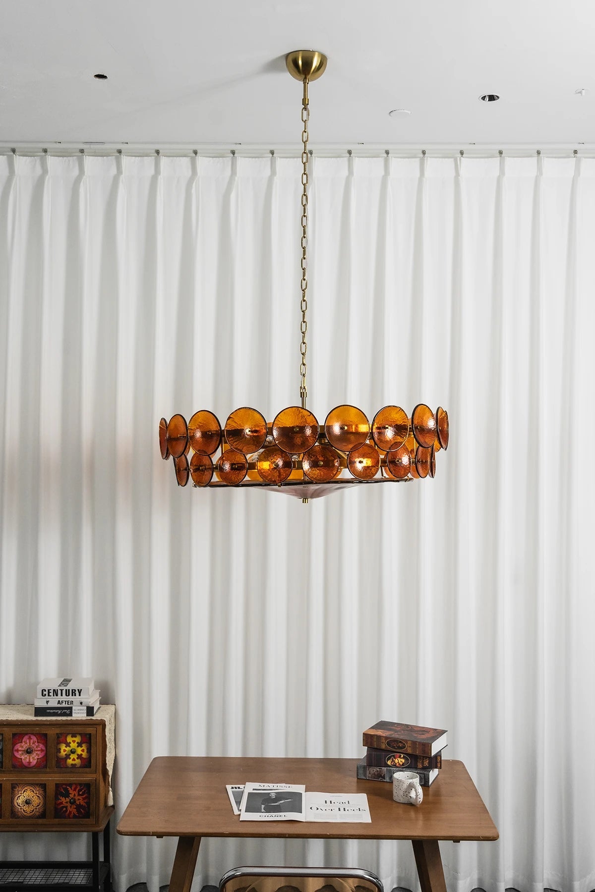 Ivor Tiered Glass Disc Chandelier