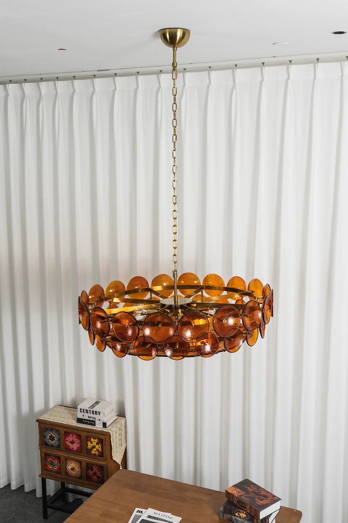 Ivor Tiered Glass Disc Chandelier