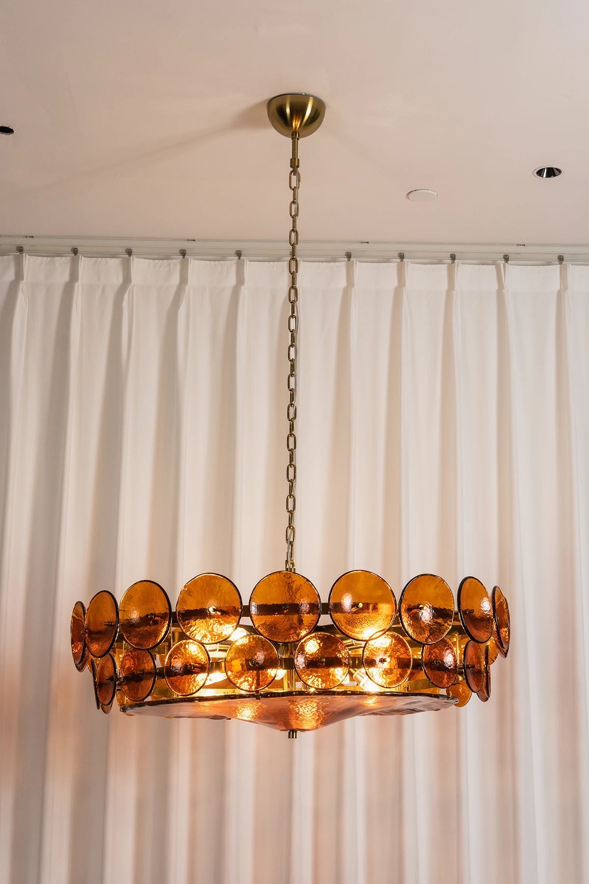 Ivor Tiered Glass Disc Chandelier