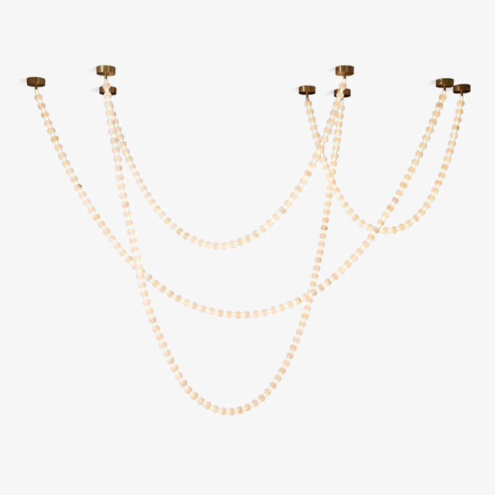 Liora Beaded Alabaster Swag Chandelier