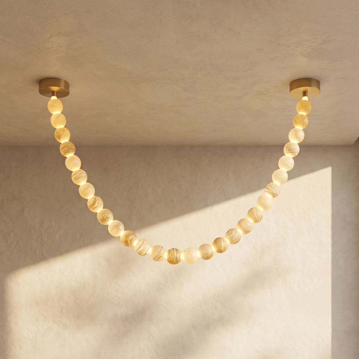 Liora Beaded Alabaster Swag Chandelier