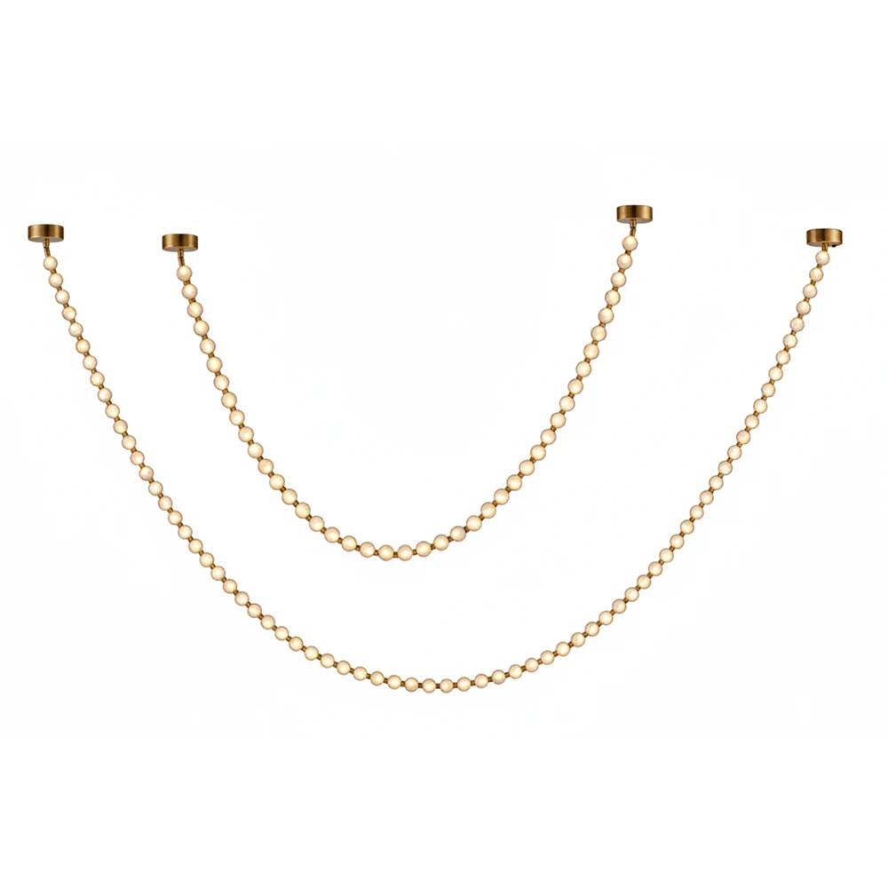 Liora Beaded Alabaster Swag Chandelier