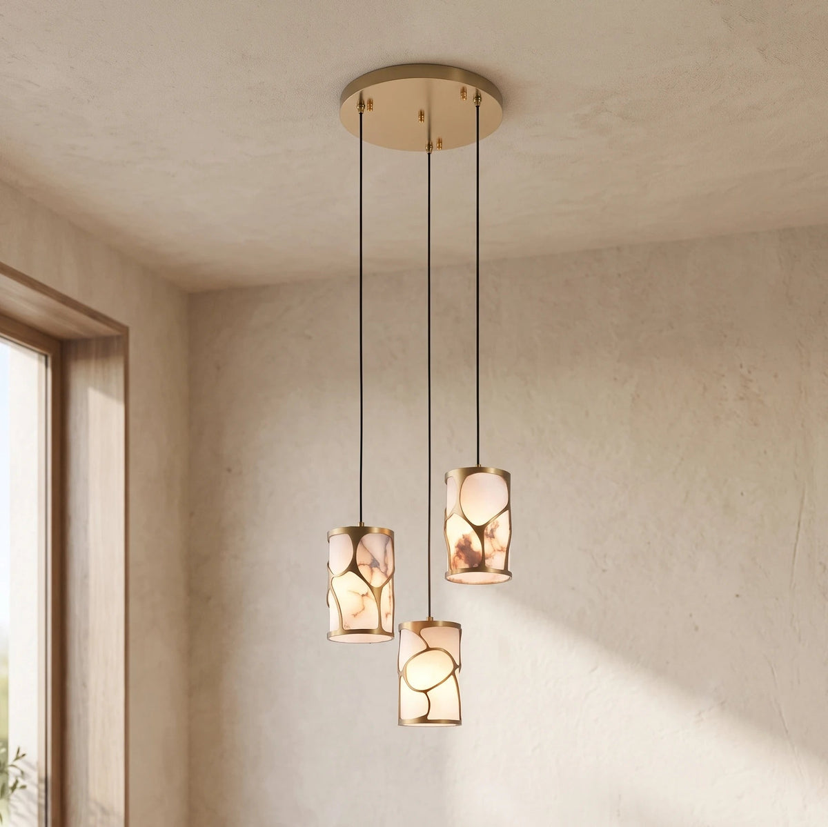 Linnea Tapered Alabaster Cluster Chandelier