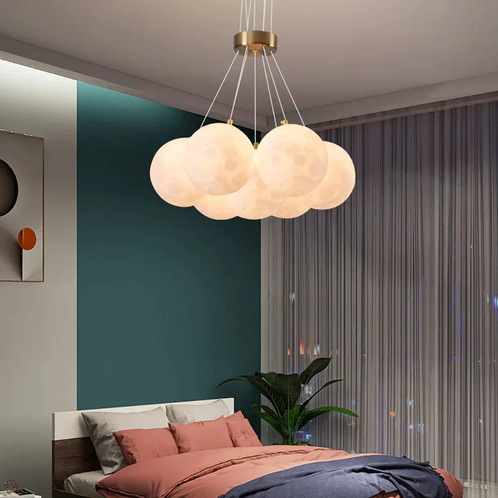 Lunar Alabaster Spherical Chandelier