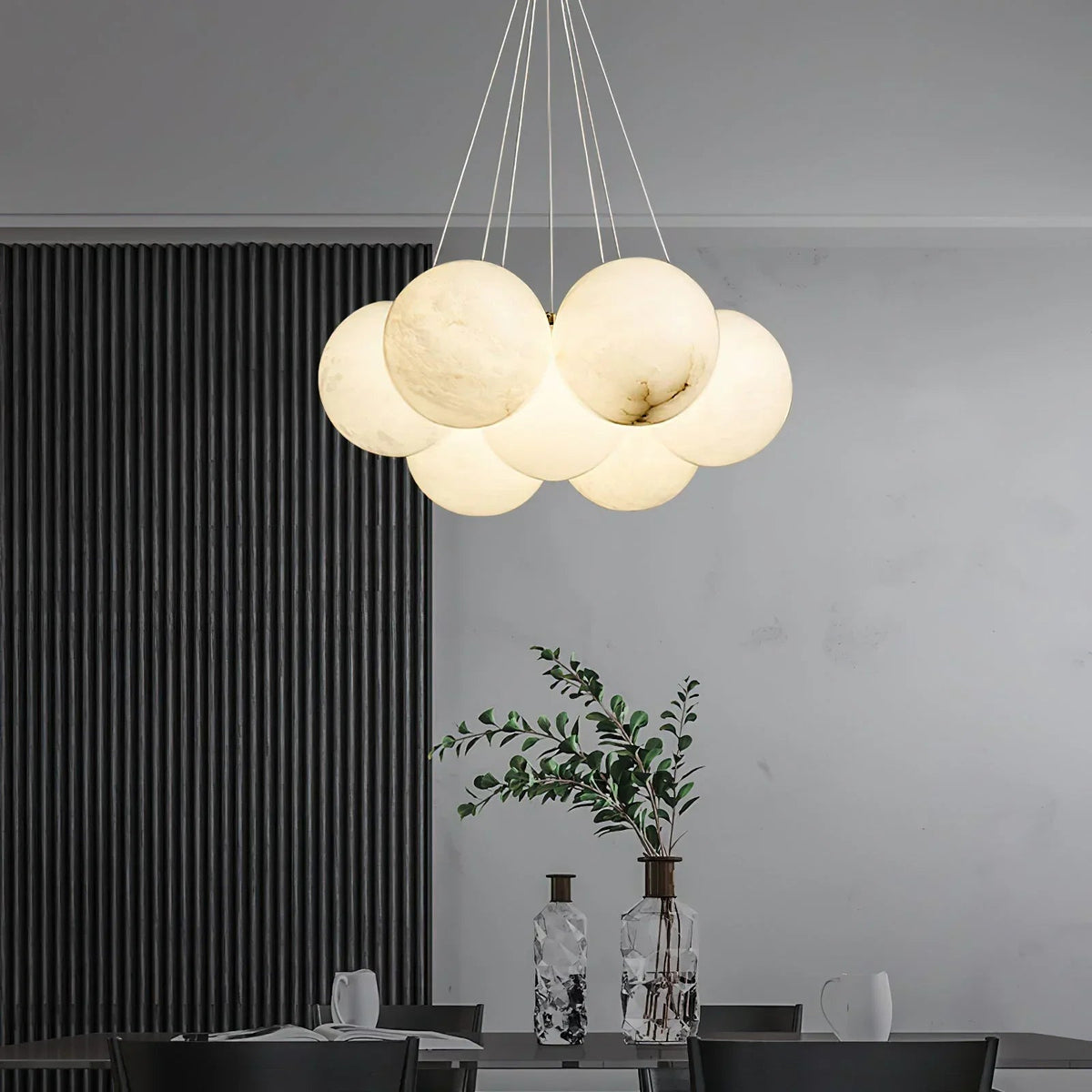 Lunar Alabaster Spherical Chandelier