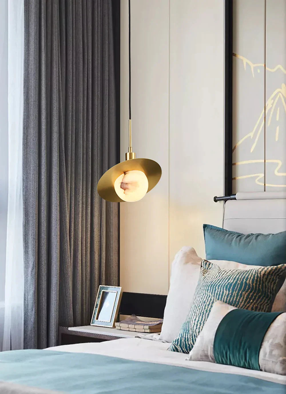 Luxury Alabaster Round Pendant Lamp