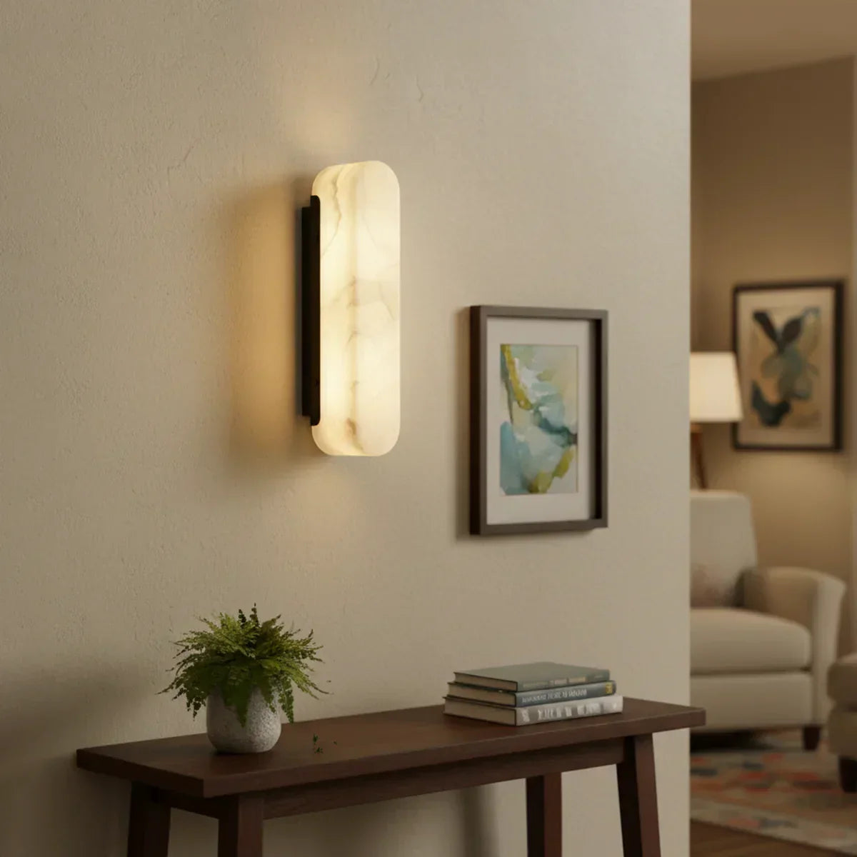 Luxury Alabaster Vertical Wall Lamp