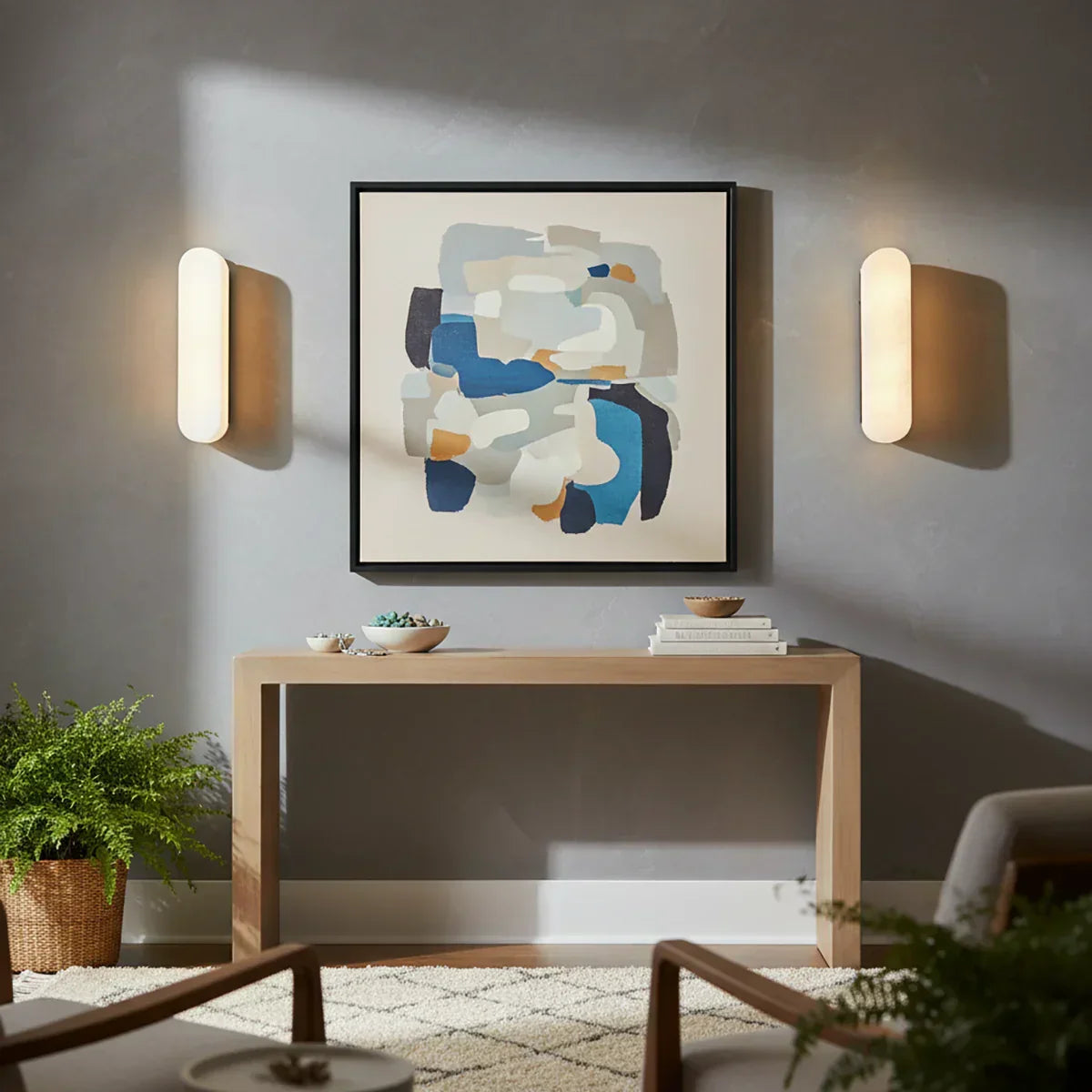 Luxury Alabaster Vertical Wall Lamp