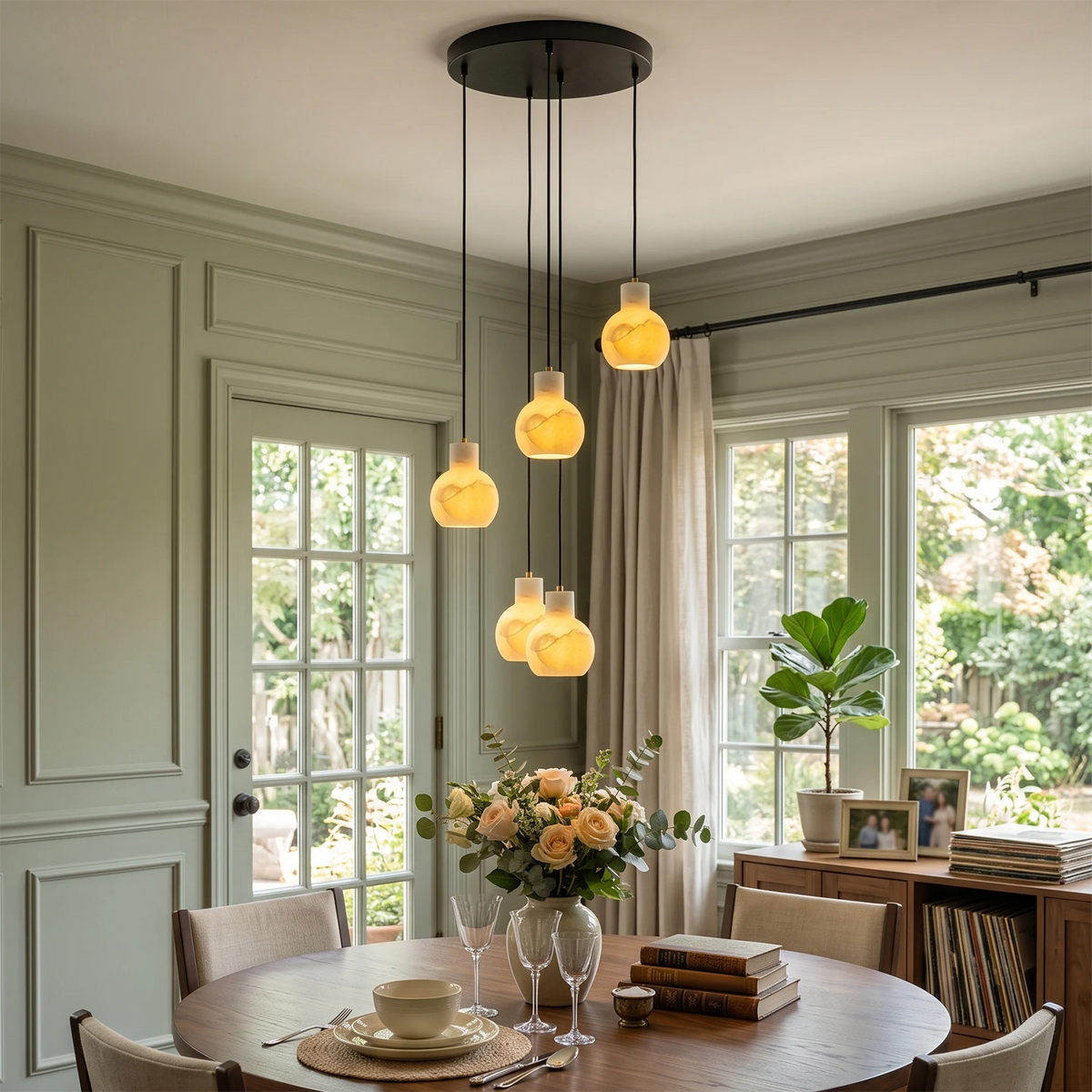 Manon Alabaster Decanter Chandelier