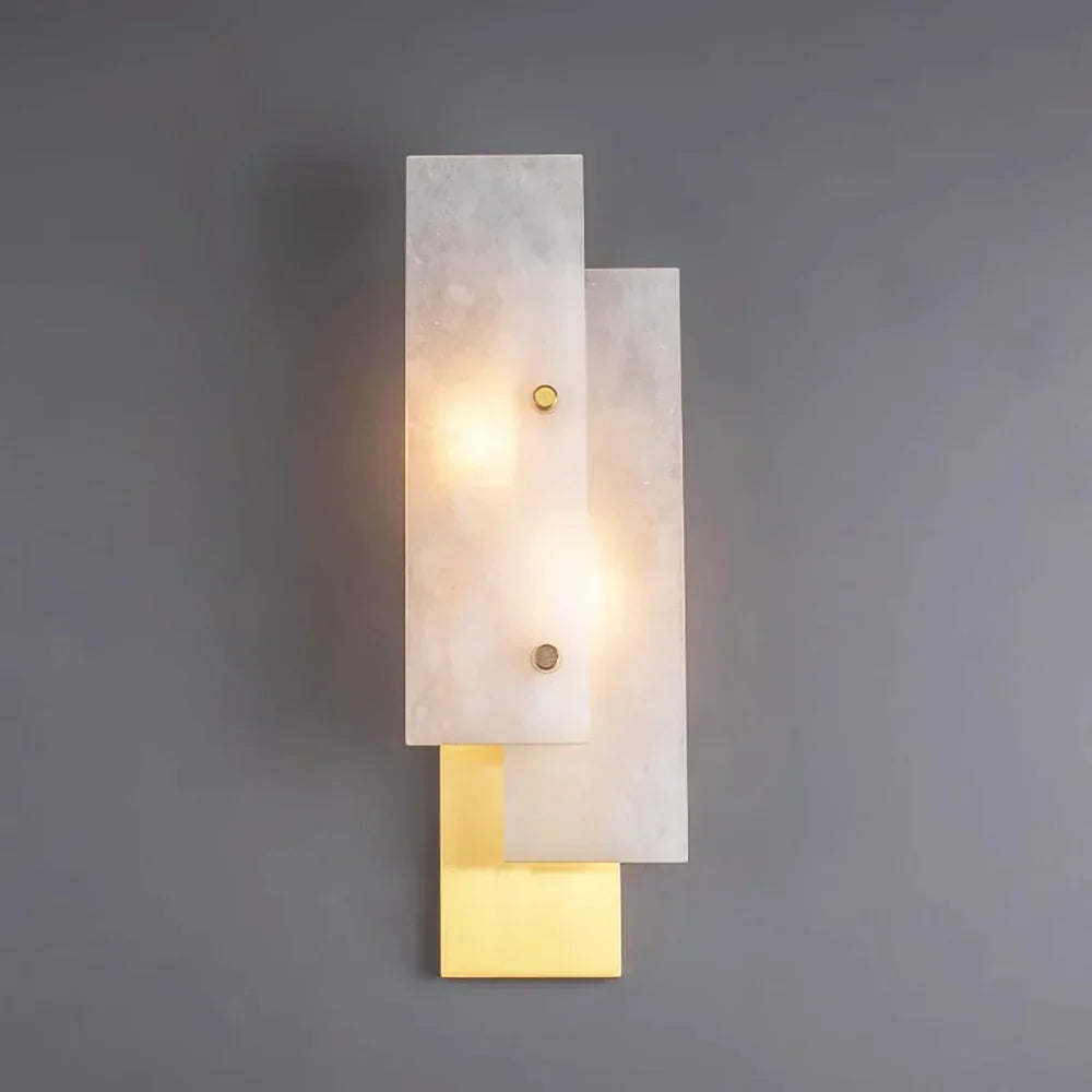 Modern Alabaster Rectangle Wall Lamp