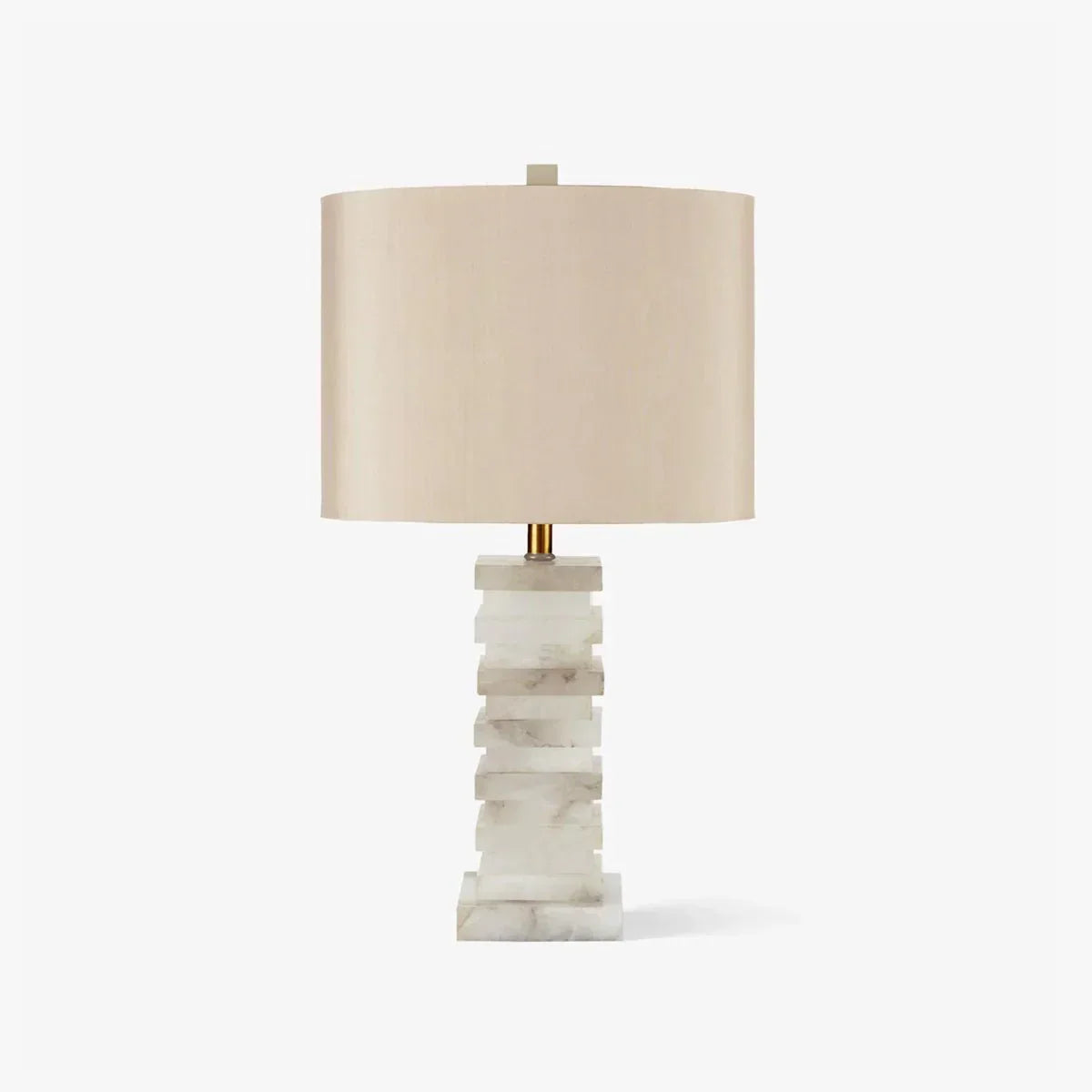 Modern Alabaster Stacked Table Lamp
