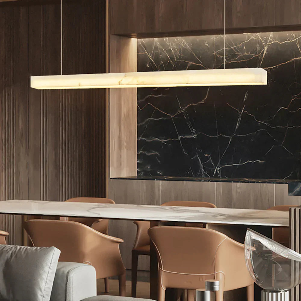 Modern Linear Alabaster Pendant Light