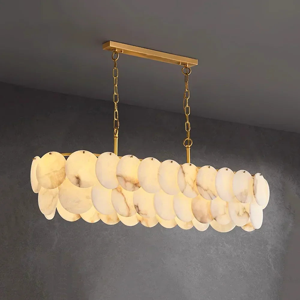 Modern Luxury Round Alabaste Chandelier